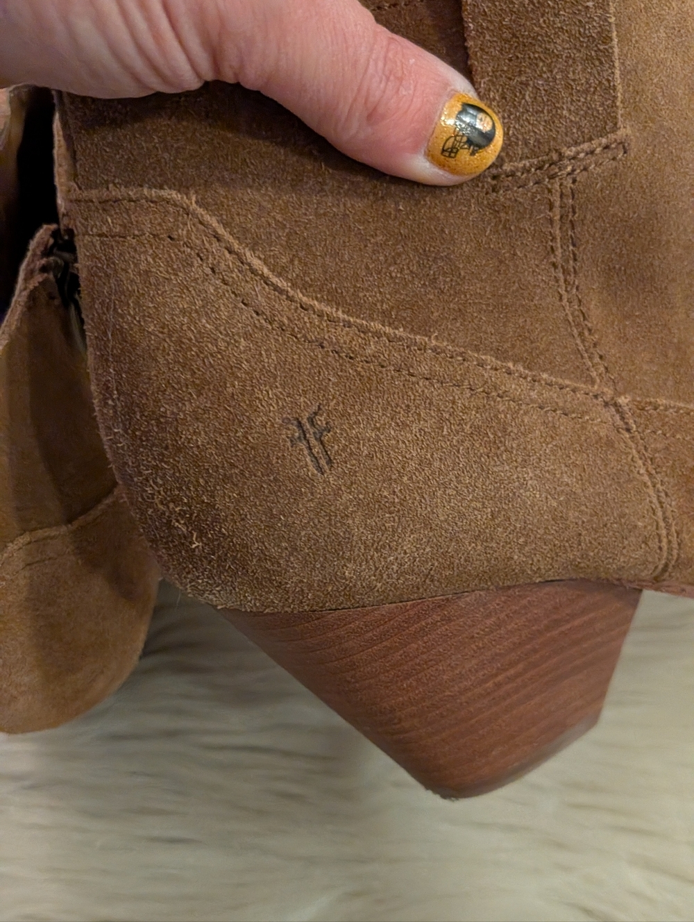 Frye Reina tan leather booties size 9.5 - Picture 6 of 8